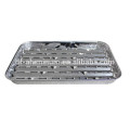 vented bottom food aluminium foil BBQ grill pan aluminium foil pan with holes manufacture